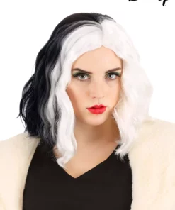 Partytime Costume & Lingerie (Yiwu) Factory Trendy Cruella De Vil Wig For Women From Disney's 101 Dalmatians