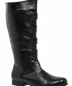 Ellie Adult Black Superhero Boots