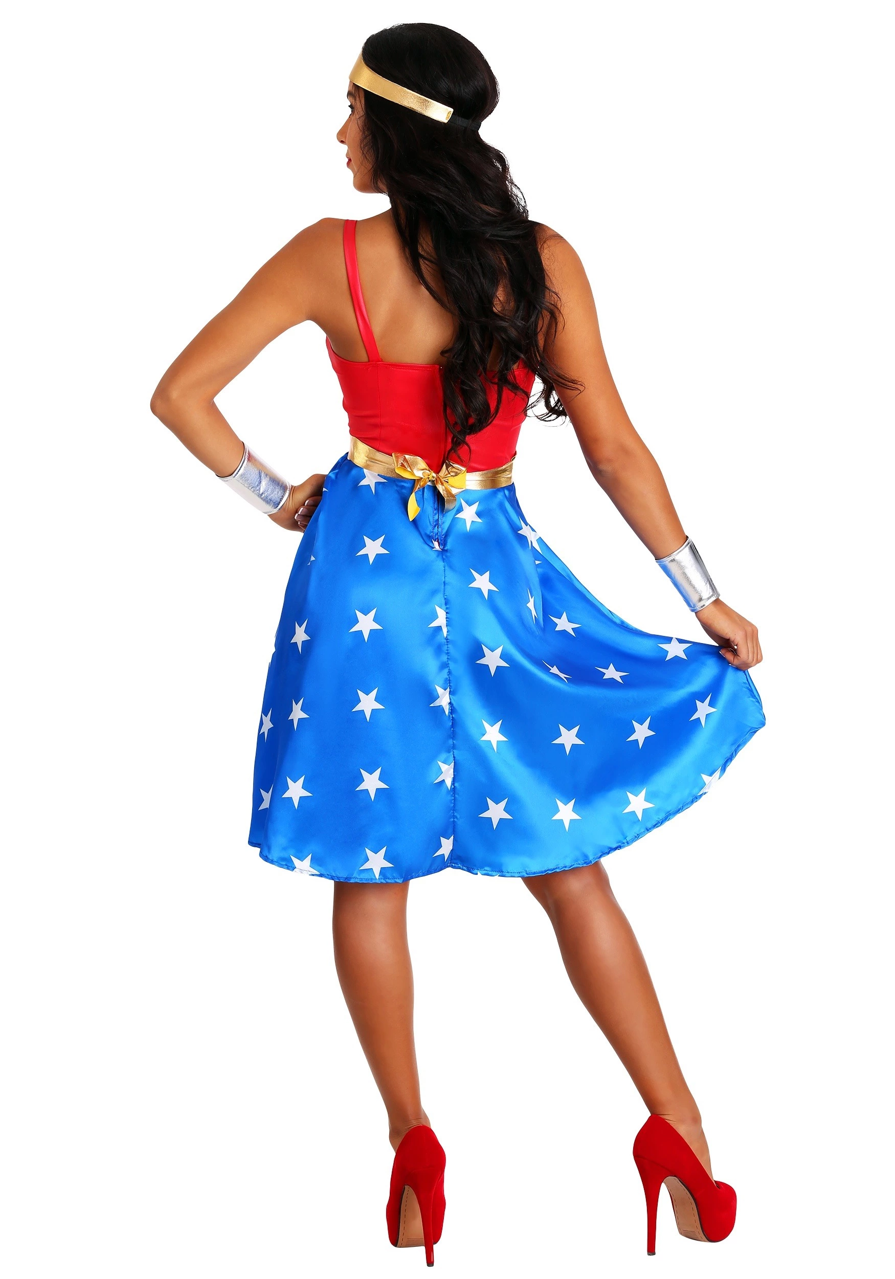 Rubies Costume Co. Inc Deluxe Long Dress Wonder Woman Adult Costume 4 Rubies Costume Co. Inc Deluxe Long Dress Wonder Woman Adult Costume - Image 2
