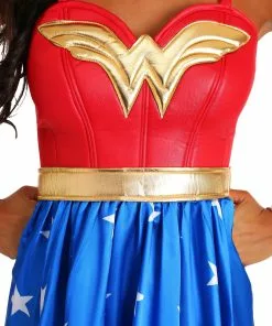 Rubies Costume Co. Inc Deluxe Long Dress Wonder Woman Adult Costume 12 Rubies Costume Co. Inc Deluxe Long Dress Wonder Woman Adult Costume -Wonderful Halloween Costumes Shop adult deluxe long dress wonder woman costume alt2