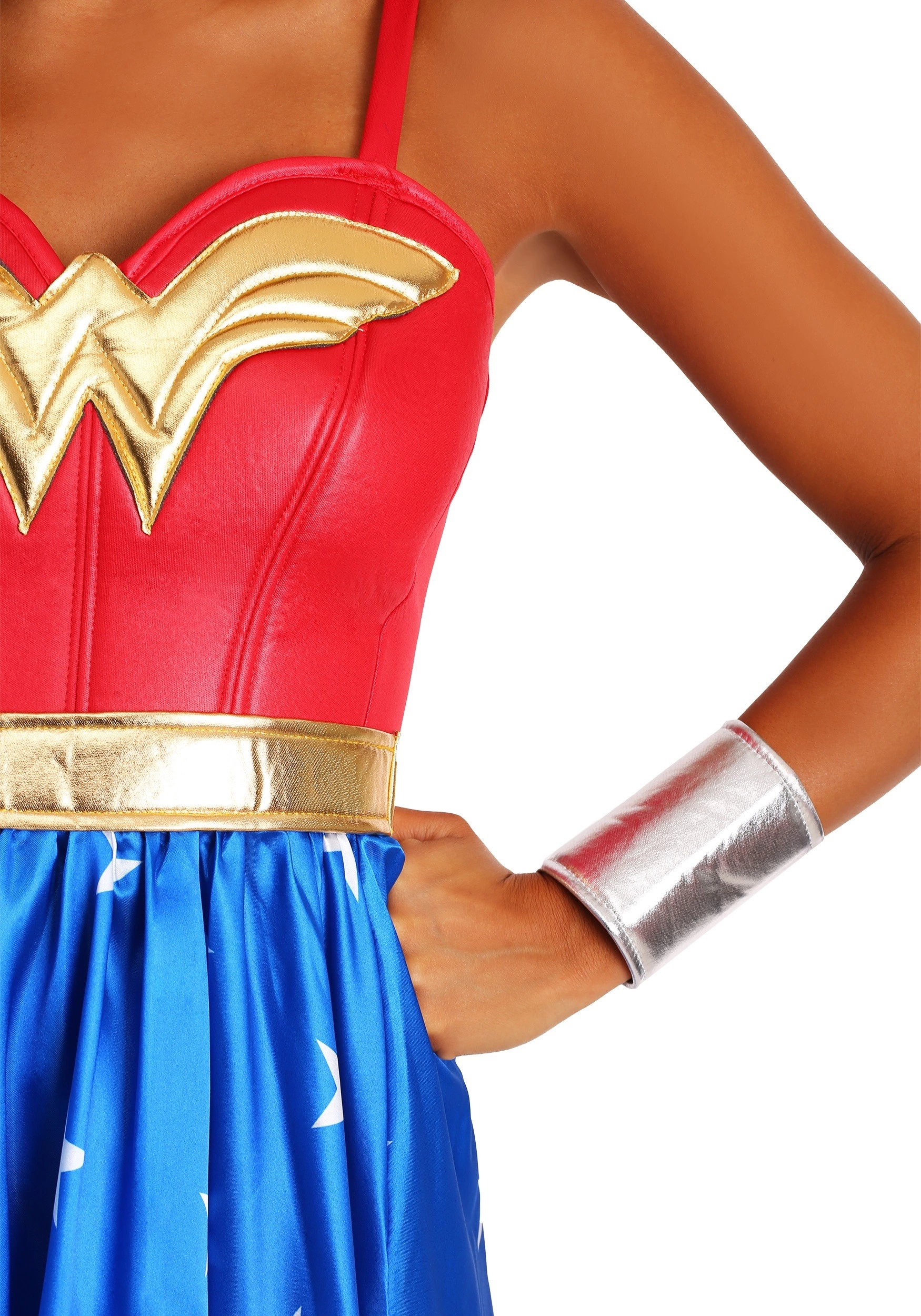 Rubies Costume Co. Inc Deluxe Long Dress Wonder Woman Adult Costume 8 Rubies Costume Co. Inc Deluxe Long Dress Wonder Woman Adult Costume - Image 6