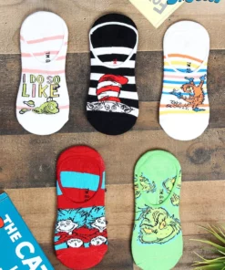 Elope Adult Dr. Seuss No Show Sock 5 Pair Set