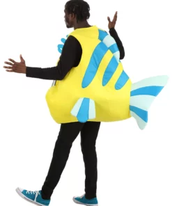 Fun Costumes Disney Flounder Costume For Adults -Wonderful Halloween Costumes Shop adult flounder costume alt 2