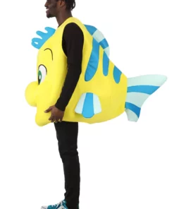 Fun Costumes Disney Flounder Costume For Adults -Wonderful Halloween Costumes Shop adult flounder costume alt 3