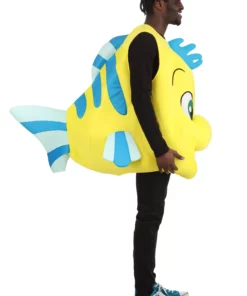 Fun Costumes Disney Flounder Costume For Adults -Wonderful Halloween Costumes Shop adult flounder costume alt 4