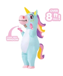 Joyin Inflatable Blue Unicorn Costume For Adults -Wonderful Halloween Costumes Shop adult inflatable blue unicorn costume alt 3