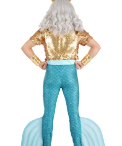 Fun Costumes Disney The Little Mermaid King Triton Costume For Men -Wonderful Halloween Costumes Shop adult king triton costume alt 8