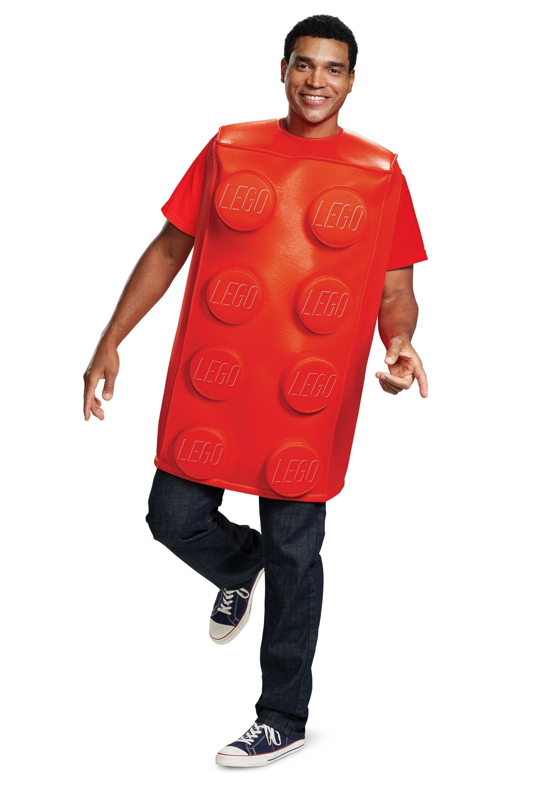 Disguise LEGO Adult Red Brick Costume 3 Disguise LEGO Adult Red Brick Costume