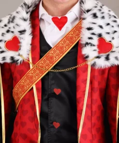Fun Costumes Premium King Of Hearts Costume For Adults -Wonderful Halloween Costumes Shop adult premium king of hearts costume alt 3 1