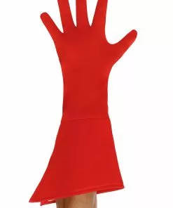 Fun Costumes Adult Red Superhero Gloves