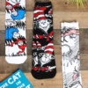 Elope The Cat In The Hat Adult Crew Sock Set -Wonderful Halloween Costumes Shop adult the cat in the hat crew sock set 3 pairs 0