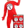 Elope Deluxe Cat In The Hat Thing 1 And 2 Adult Costume
