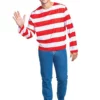 Disguise Where's Waldo Adult Classic Waldo Costume -Wonderful Halloween Costumes Shop adult wheres waldo classic waldo costume