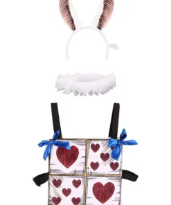 Elope White Rabbit Costume Kit For Adults -Wonderful Halloween Costumes Shop adults white rabbit costume kit alt 6