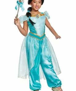 Disguise Aladdin Animated Deluxe Jasmine Costume For Girls