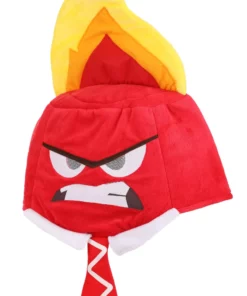 Zhenjiang Lian Yew Every Age Garment Accessories A Disney Pixar Inside Out Anger Full-Head Mask -Wonderful Halloween Costumes Shop anger plush mask hat alt 3