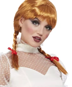 Smiffys Auburn Porcelain Doll Wig