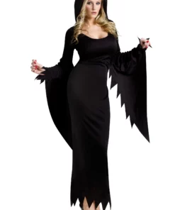 Fun World Black Hooded Gown Costume