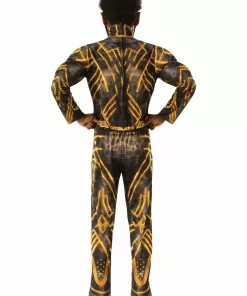 Rubies Costume Co. Inc Deluxe Black Panther Erik Killmonger Battle Suit Kids Costume -Wonderful Halloween Costumes Shop black panther killmonger battle suit deluxe child alt 1