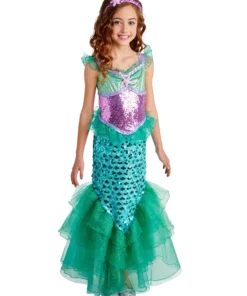 LF Products Pte. Ltd. Blue Seas Mermaid Deluxe Girls Costume.