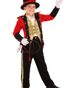 A Leading Role Spotlight Ringmaster Boy's Costume -Wonderful Halloween Costumes Shop boys spotlight ringmaster costume alt 2