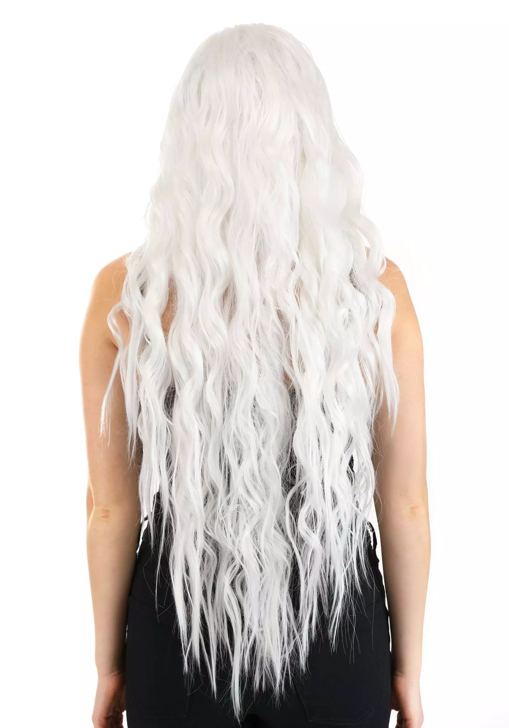 Partytime Wig Long Bright White Wavy Wig 4 Partytime Wig Long Bright White Wavy Wig - Image 2