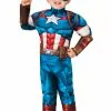 Rubies Costume Co. Inc Captain America Muscle Costume For Toddlers -Wonderful Halloween Costumes Shop captain america toddler costume