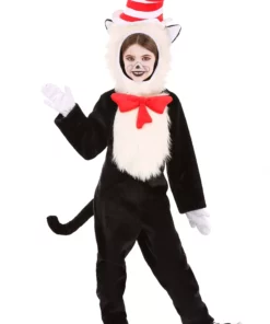 Elope Premium Cat In The Hat Costume For Kids -Wonderful Halloween Costumes Shop cat in the hat child premium costume alt 4