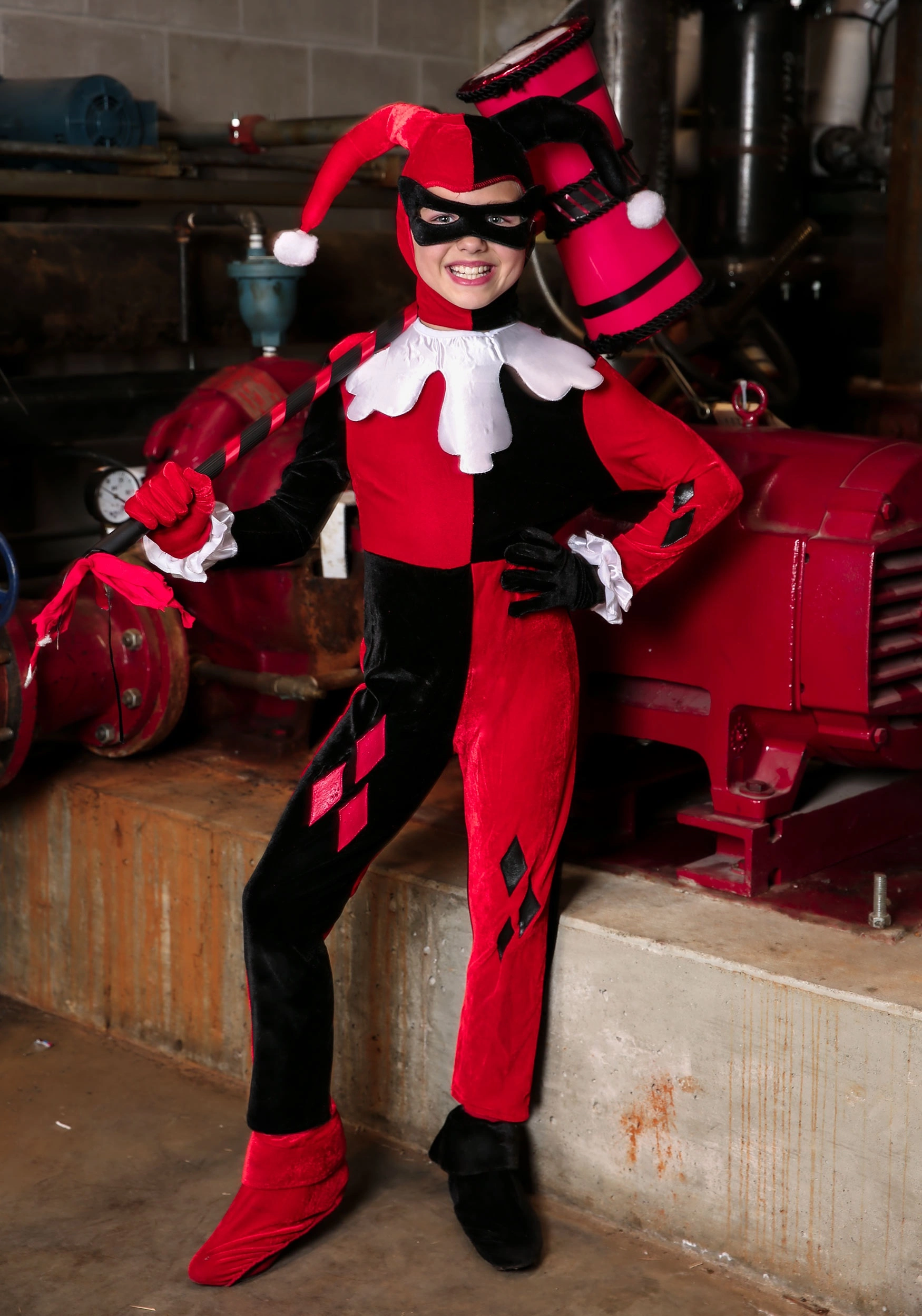 Rubies Costume Co. Inc Kid's Harley Quinn Jumpsuit Costume 3 Rubies Costume Co. Inc Kid's Harley Quinn Jumpsuit Costume
