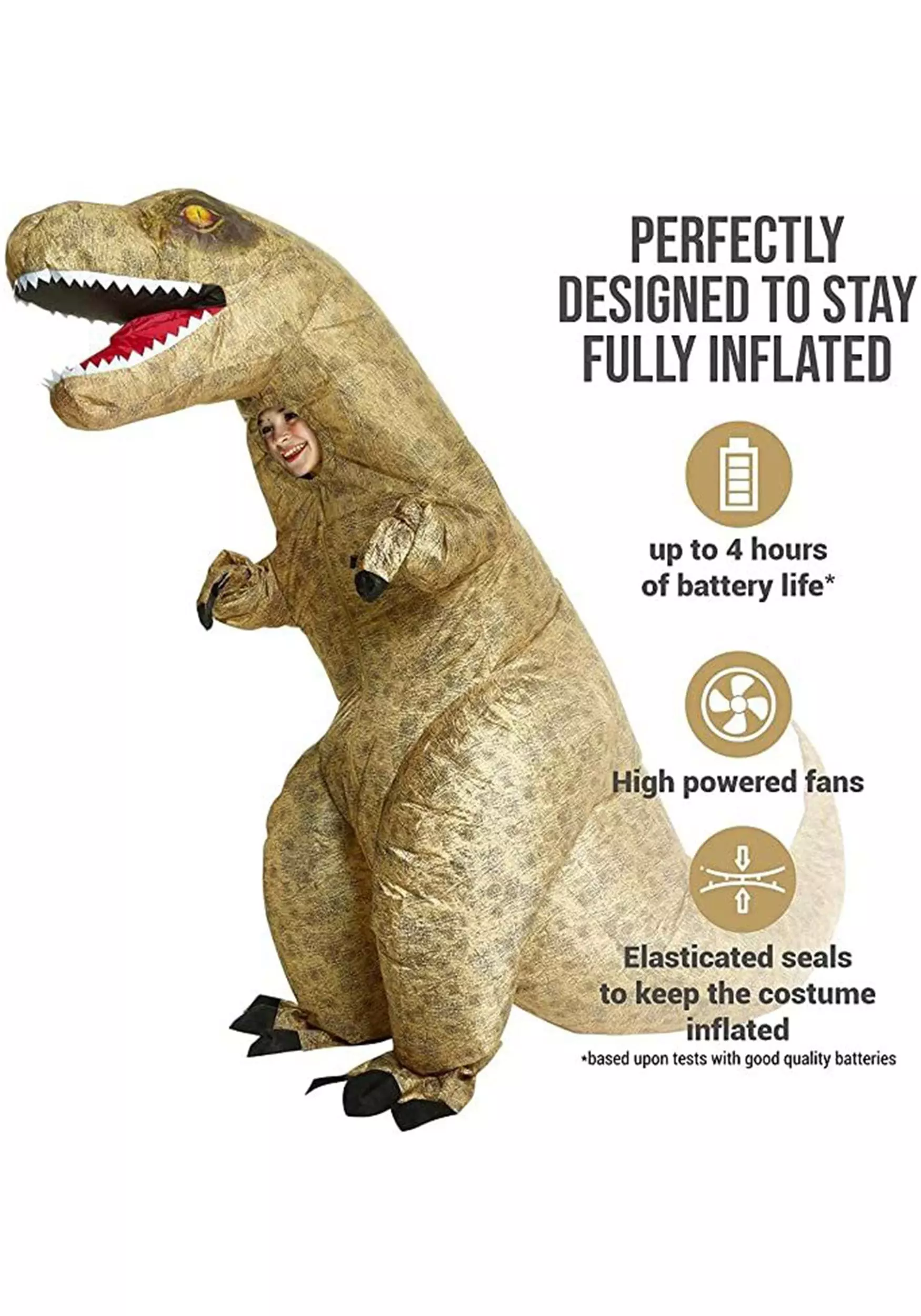 Morphsuits Inflatable Kid's Dinosaur Costume 4 Morphsuits Inflatable Kid's Dinosaur Costume - Image 2