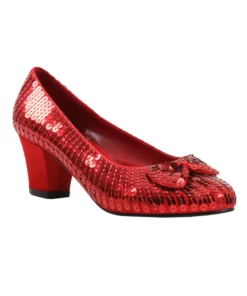 Ellie Kid's Red Sequin Shoes