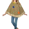 Fun World Kid's Sweet Scarecrow Poncho Costume -Wonderful Halloween Costumes Shop child sweet scarecrow poncho