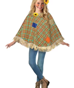 Fun World Kid's Sweet Scarecrow Poncho Costume