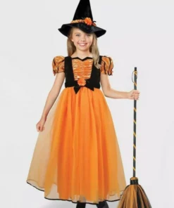 The Wholesale Group Orange Witch Kids Costume