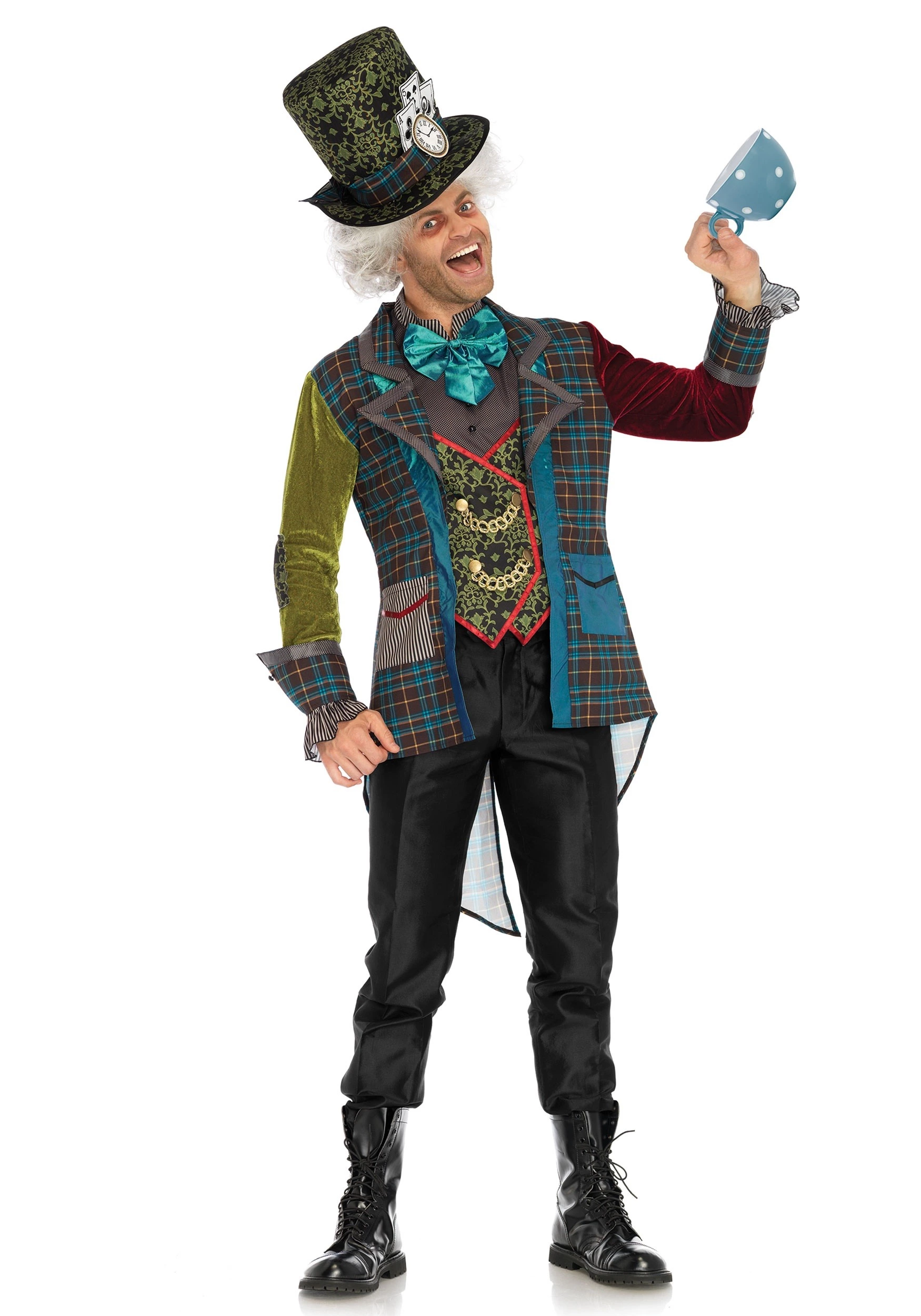 LEG AVENUE Men's Colorful Mad Hatter Costume 3 LEG AVENUE Men's Colorful Mad Hatter Costume