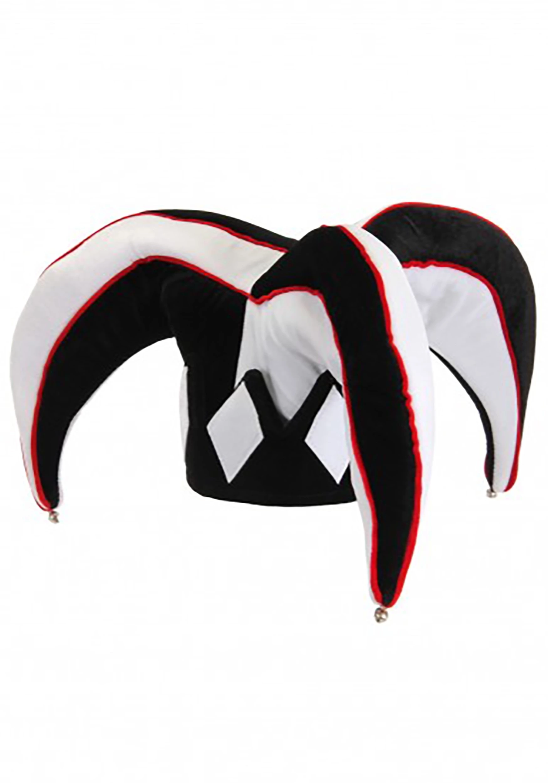 Elope Court Jester Black & White Plush Hat 4 Elope Court Jester Black & White Plush Hat - Image 2
