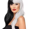 Smiffys Black And Grey Deluxe Heat Stylable Wig 1 Smiffys Black And Grey Deluxe Heat Stylable Wig -Wonderful Halloween Costumes Shop deluxe black and grey heat stylable wig