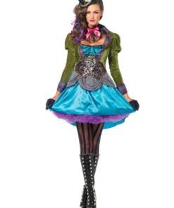 LEG AVENUE Women's Deluxe Mad Hatter Costume