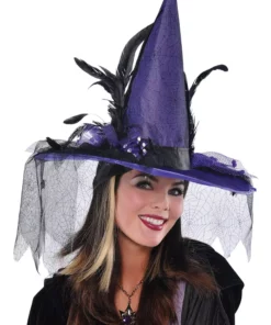 AMSCAN Deluxe Purple Witch Hat