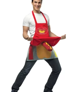 Morris Costumes Dirty Hot Dog Red Apron 5 Morris Costumes Dirty Hot Dog Red Apron -Wonderful Halloween Costumes Shop dirty apron hot dog alt 1