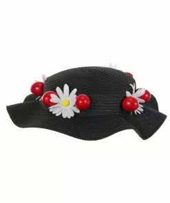 Elope Disney Mary Poppins Classic Black Costume Hat And Scarf -Wonderful Halloween Costumes Shop disney mary poppins classic black hat and scarf alt 2