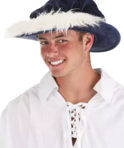 Elope Disney Prince Charming Blue Feather Hat 8 Elope Disney Prince Charming Blue Feather Hat -Wonderful Halloween Costumes Shop disney prince charming hat alt 1