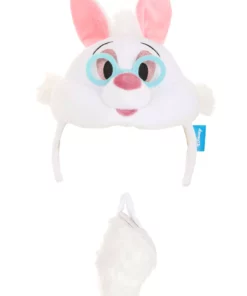 Elope Disney Plush White Rabbit Headband & Tail Kit -Wonderful Halloween Costumes Shop disney white rabbit plush headband tail kit alt 5