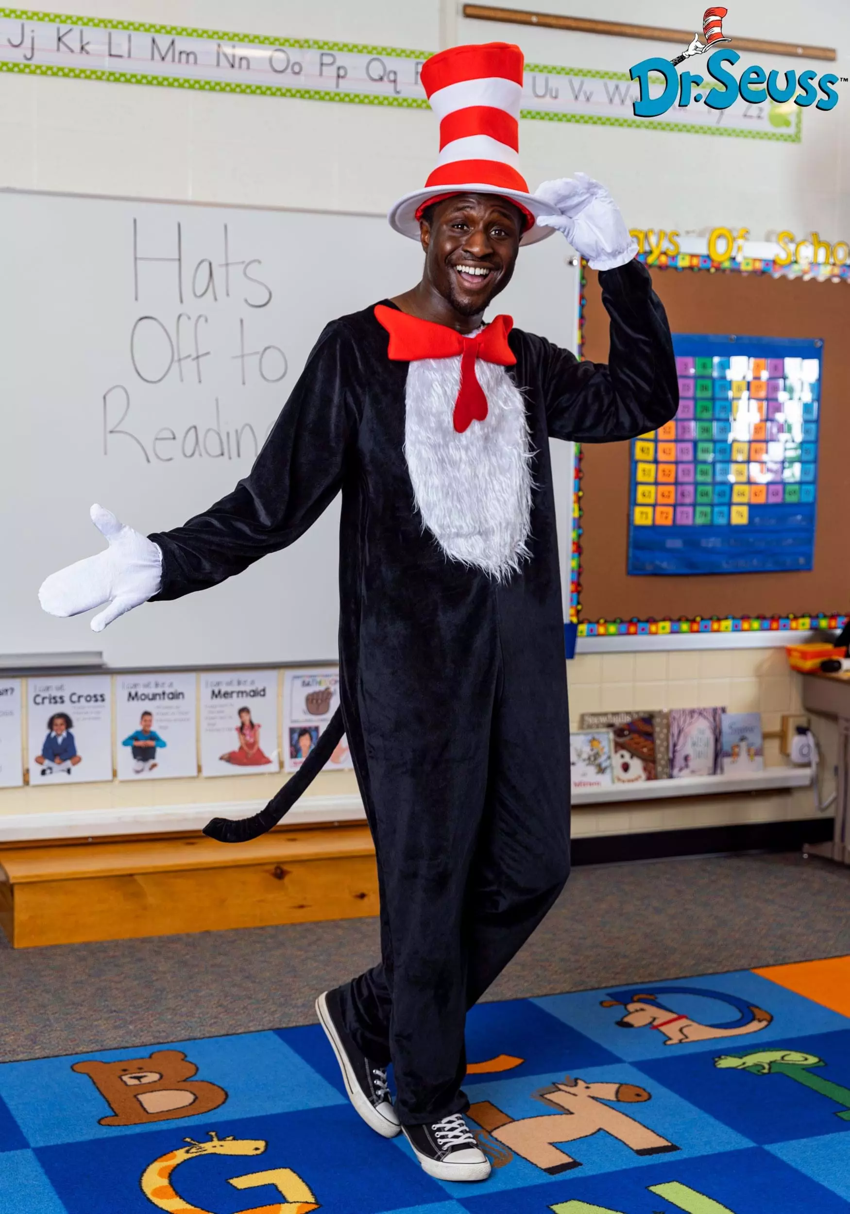 Elope Dr. Seuss Cat In The Hat Adult Costume 3 Elope Dr. Seuss Cat In The Hat Adult Costume