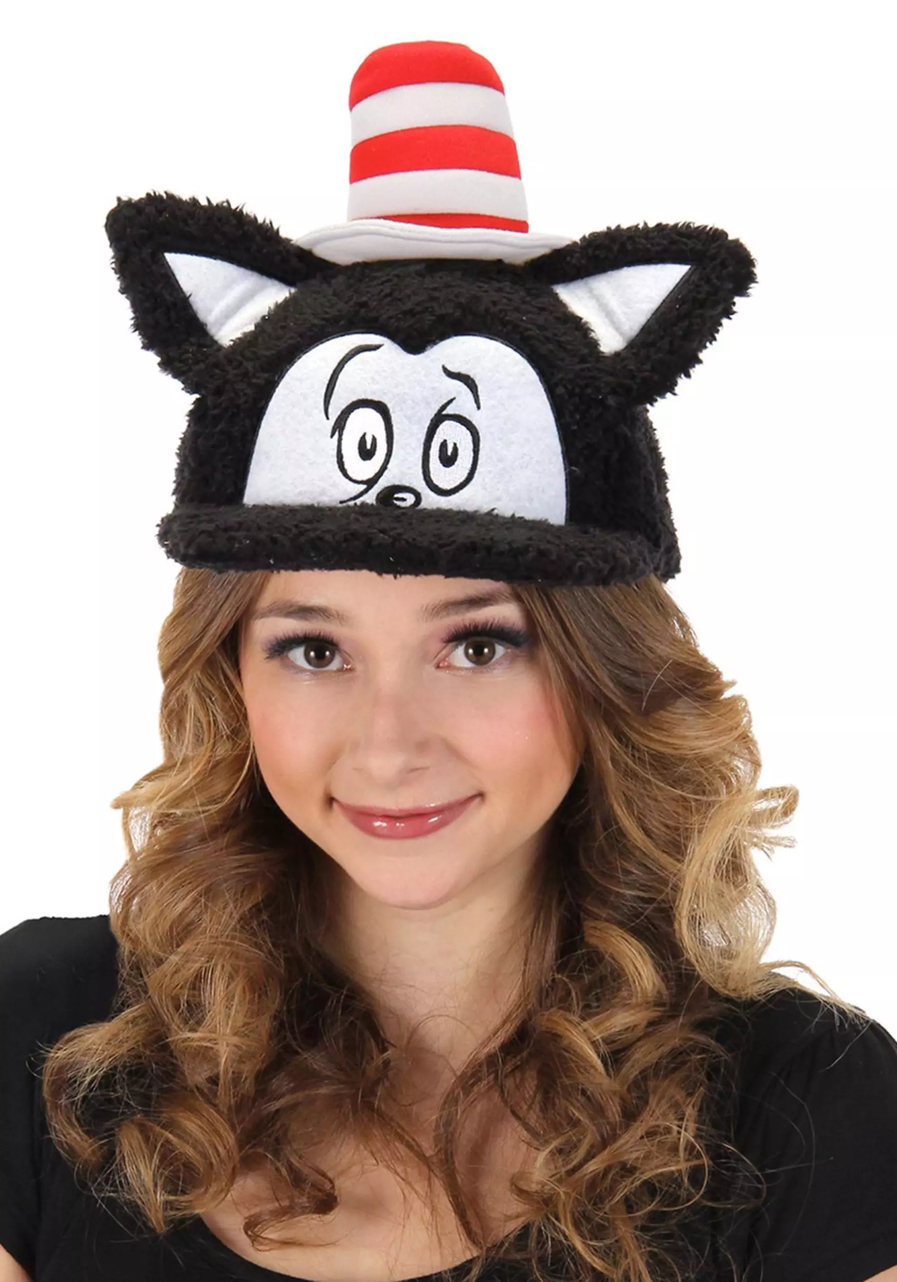 Elope Dr. Seuss Cat In The Hat Fuzzy Adult Cap 4 Elope Dr. Seuss Cat In The Hat Fuzzy Adult Cap - Image 2