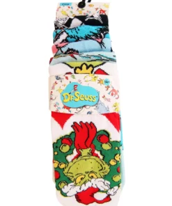 Elope Dr. Seuss Pattern Crew Sock Set For Adults -Wonderful Halloween Costumes Shop dr seuss patterns adult 5 pair crew sock set alt 1