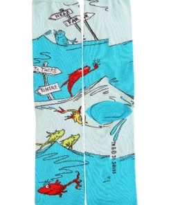 Elope Dr. Seuss Pattern Crew Sock Set For Adults -Wonderful Halloween Costumes Shop dr seuss patterns adult 5 pair crew sock set alt 3