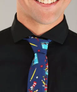 Elope Dr. Seuss Reading Pattern Necktie -Wonderful Halloween Costumes Shop dr seuss reading pattern necktie alt 2