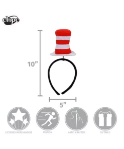 Elope Dr. Seuss The Cat In The Hat Spring Headband Accessory -Wonderful Halloween Costumes Shop dr seuss the cat in the hat spring headband alt 3