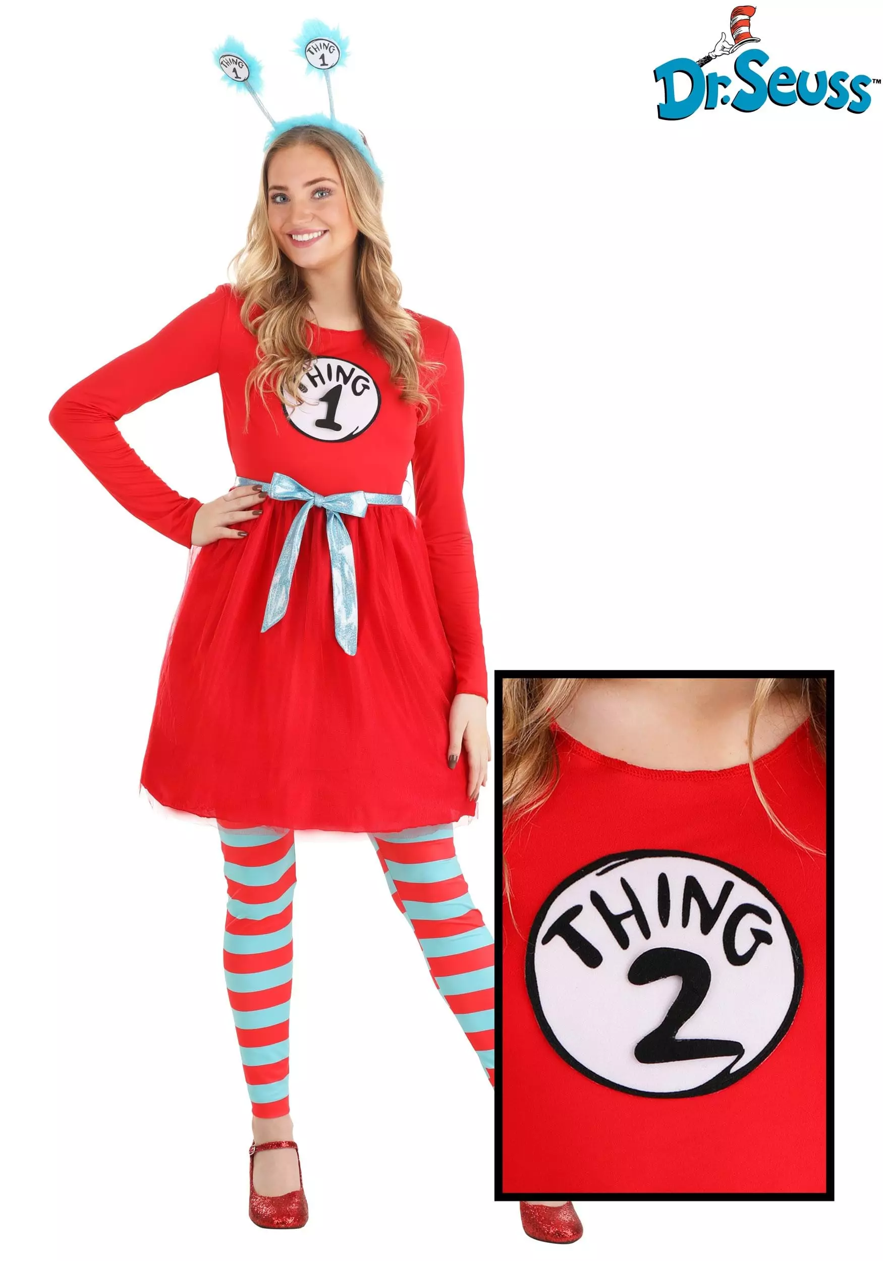 Elope Dr. Seuss Thing 1 & 2 Costume For Women 3 Elope Dr. Seuss Thing 1 & 2 Costume For Women